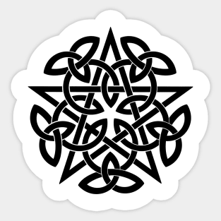 Pentagram. Celtic knot Sticker